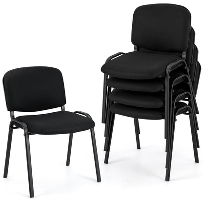 Office Chair with Metal Frame and Padded Cushions for Conference Room-Set of 2 - Set Of 5