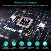 True Wireless Stereo V5.1 Earbuds Touch Control In-Ear TWS Headsets Headphone