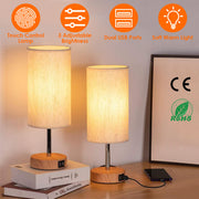 Touch Control Table Lamp 3-Way Dimmable Nightstand Beside Lamp