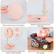 Pink Portable Folding Desk Table Fan