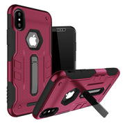 Rugged Phone Case for iPhone X Drop-protection Phone Case with Kickstand Heavy Duty Dual Layers Phone Protective Cover