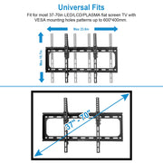 Tilt TV Wall Mount Bracket For 37-70in LED/LCD/PLASMA Flat TV VESA 600x400mm Tilting -10°