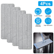 4Pcs Microfiber Mop Pads Reusable Machine Washable Cloth Mop