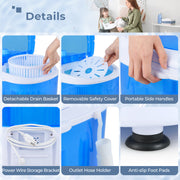 5.5 lbs Space-Saving Semi-Auto Washer