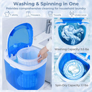 5.5 lbs Space-Saving Semi-Auto Washer