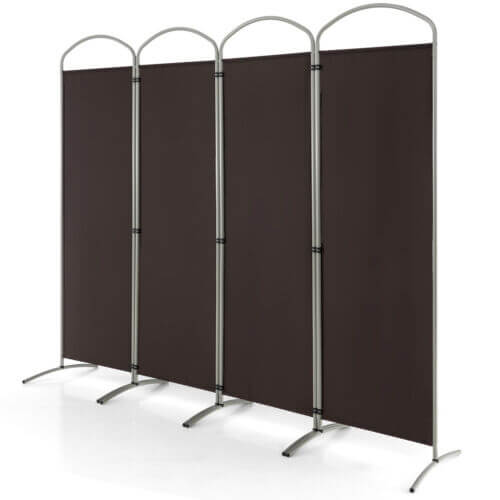 6.2Ft Folding 4-Panel Room Divider for Home Office Living Room
