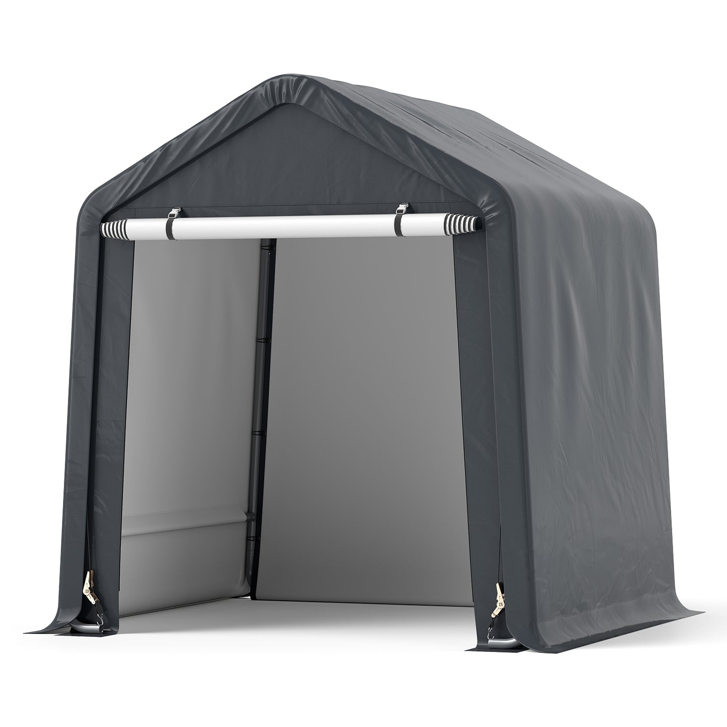 6 x 6.5/8 x 6.5 Feet Portable Motorcycle Outdoor Storage Shelter-6 Feet - 6 Feet