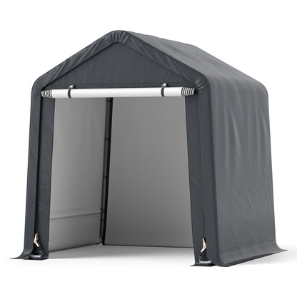 6 x 6.5/8 x 6.5 Feet Portable Motorcycle Outdoor Storage Shelter-6 Feet - 6 Feet