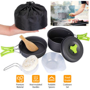 9Pcs Camping Cooking Ware Set