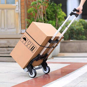 Folding Luggage Cart Foldable Hand Truck Portable Dolly Aluminum Alloy Trolley