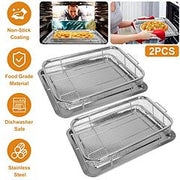 2Pcs Air Fryer Basket Tray