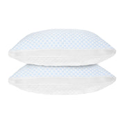 2 Pack Shredded Memory Foam Pillows Adjustable Cool Pillows with Extra Filling Machine Washable Cover for Side Back Stomach Sleepers