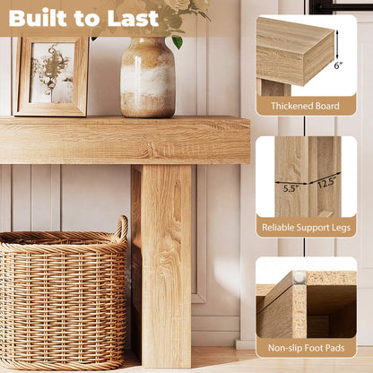 63 Inches Long Console Table Farmhouse Entryway Table with Storage