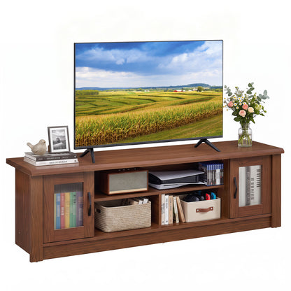 63" Farmhouse TV Stand for 70" TVs with Fluted Doors
