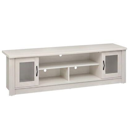 63" Farmhouse TV Stand for 70" TVs with Fluted Doors