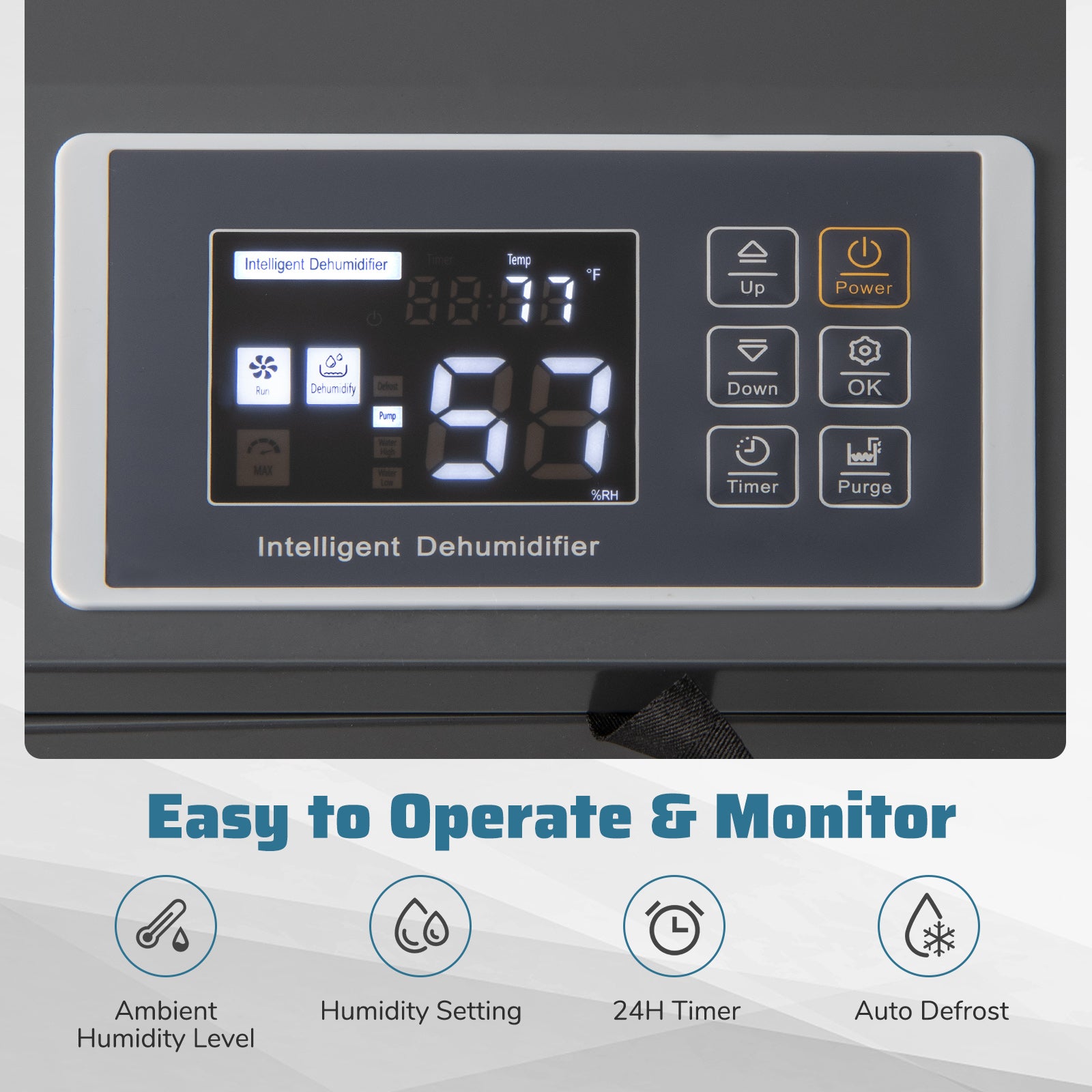 154 Pints Commercial Dehumidifier with Pump and Drain Hoses-Blue