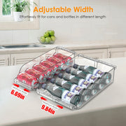 4-Pack Adjustable Soda Can Organizers for Fridge