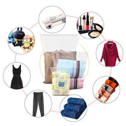 9Pcs Nude Pink Clothes Storage Bags Travel Luggage Organizer