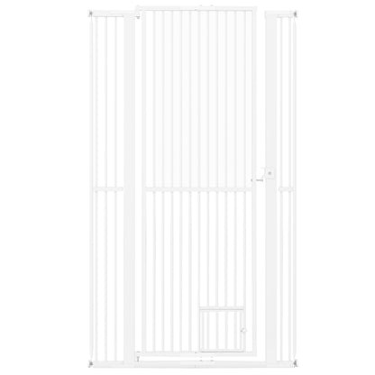 67.5" Extra Tall Pet Gate Heavy-Duty Metal Cat Gate with 30.5"-41" Wide Opening-White