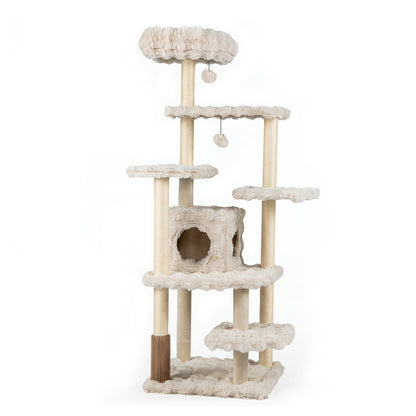 Multi-Level Cat Tree 67 Inch with Condo and Perch