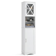 67 Inch Tall Bathroom Cabinet Freestanding Storage Cabinet with 5 Adjustable Shelves-White
