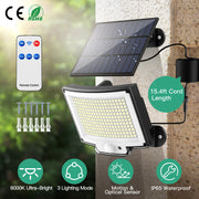 Solar Powered Flood Light Solar IP65 Waterproof Motion Sensor Wall Lamp