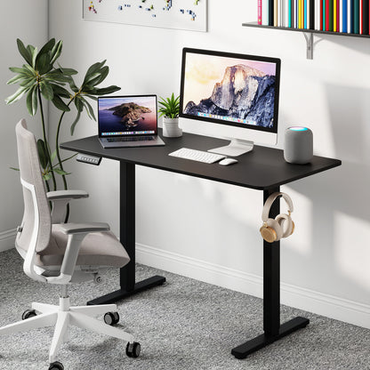 48 Inch x 24 Inch Ergonomic Electric Standing Desk with 3 Memory Settings for Home Office-Black