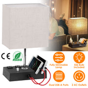 Fully Dimmable Table Lamp for Bedroom Living Room Bedside Lamp