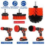 3Pcs/Set Drill Brush Power Scrubber Cleaning Brush for Car