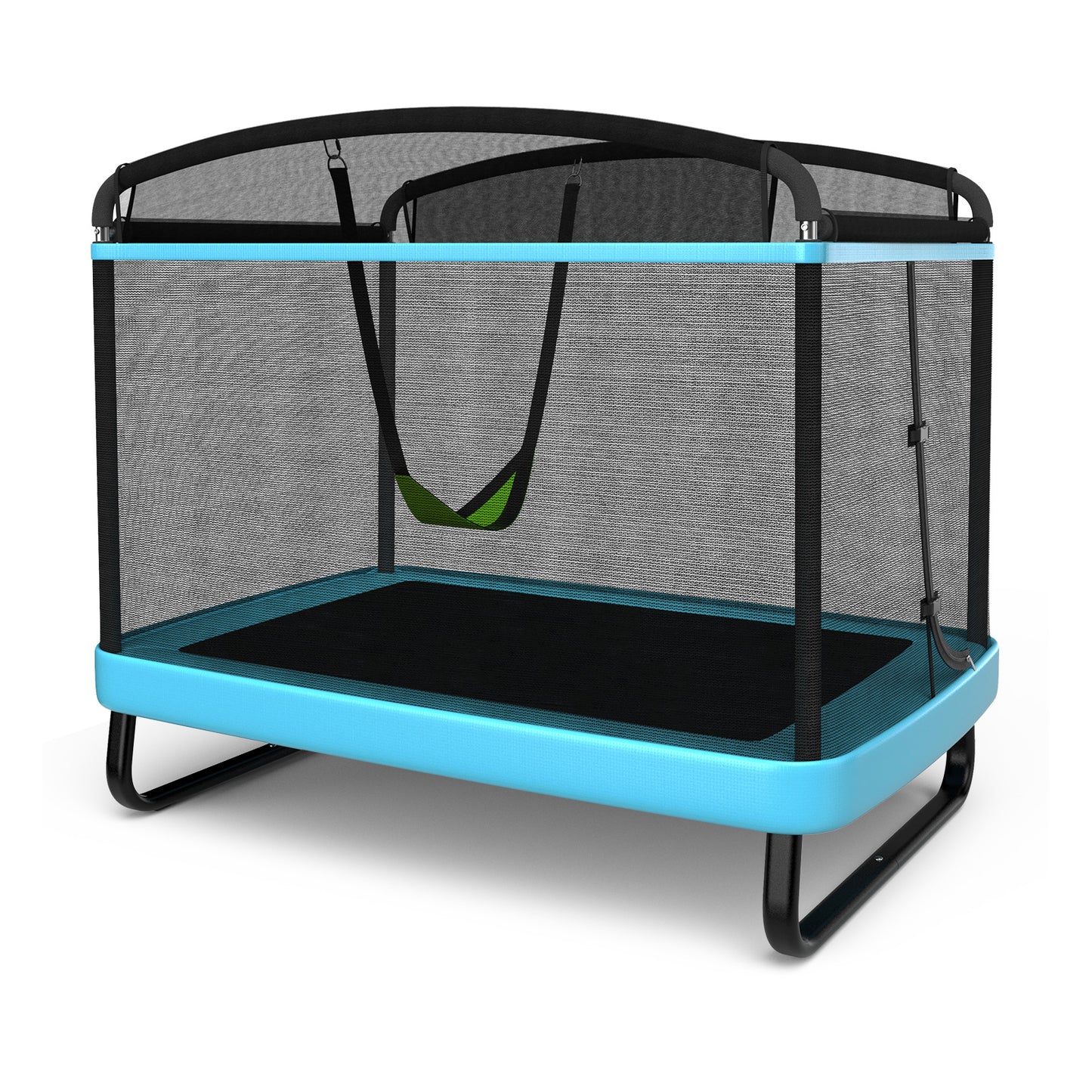6 Feet Kids Entertaining Trampoline with Swing Safety Fence