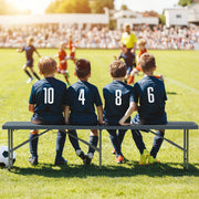 6 Feet Plastic Folding Bench Portable Seat with Handle and Lock-Gray