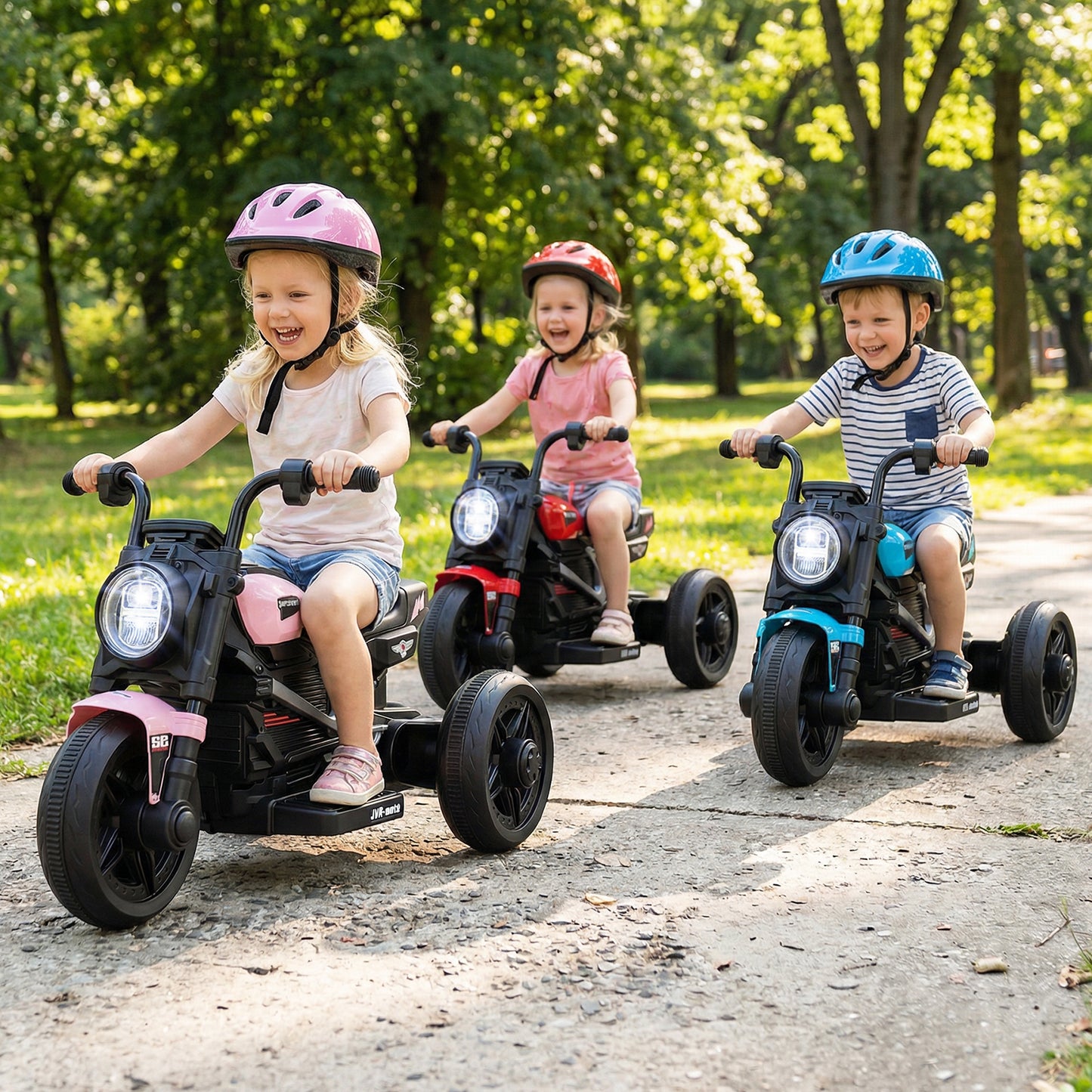 6V Kids Electric Motorcycle with LED Headlight and Music for Toddlers Aged 3-5-Pink