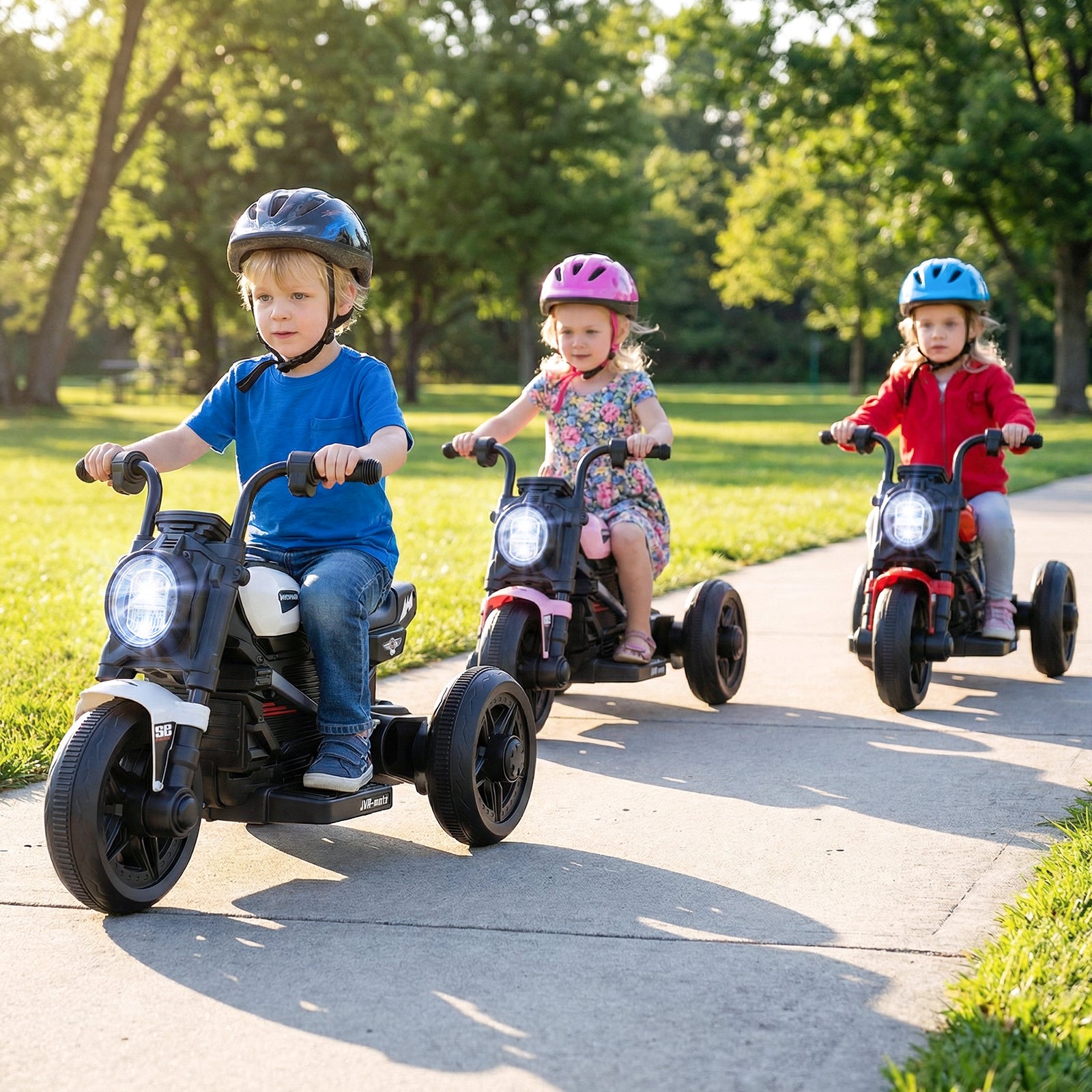6V Kids Electric Motorcycle with LED Headlight and Music for Toddlers Aged 3-5-White