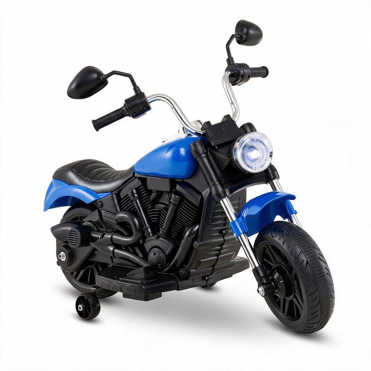 6V Kids Motorcycle with Detachable Training Wheels and Music for Ages 2-5