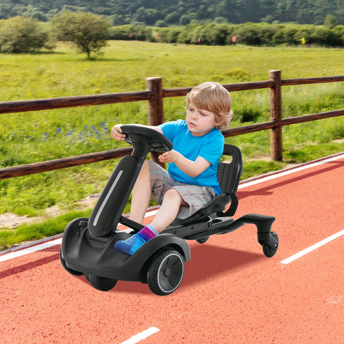 6V Kids Ride on Drift Car with 360° Spin and 2 Adjustable Heights