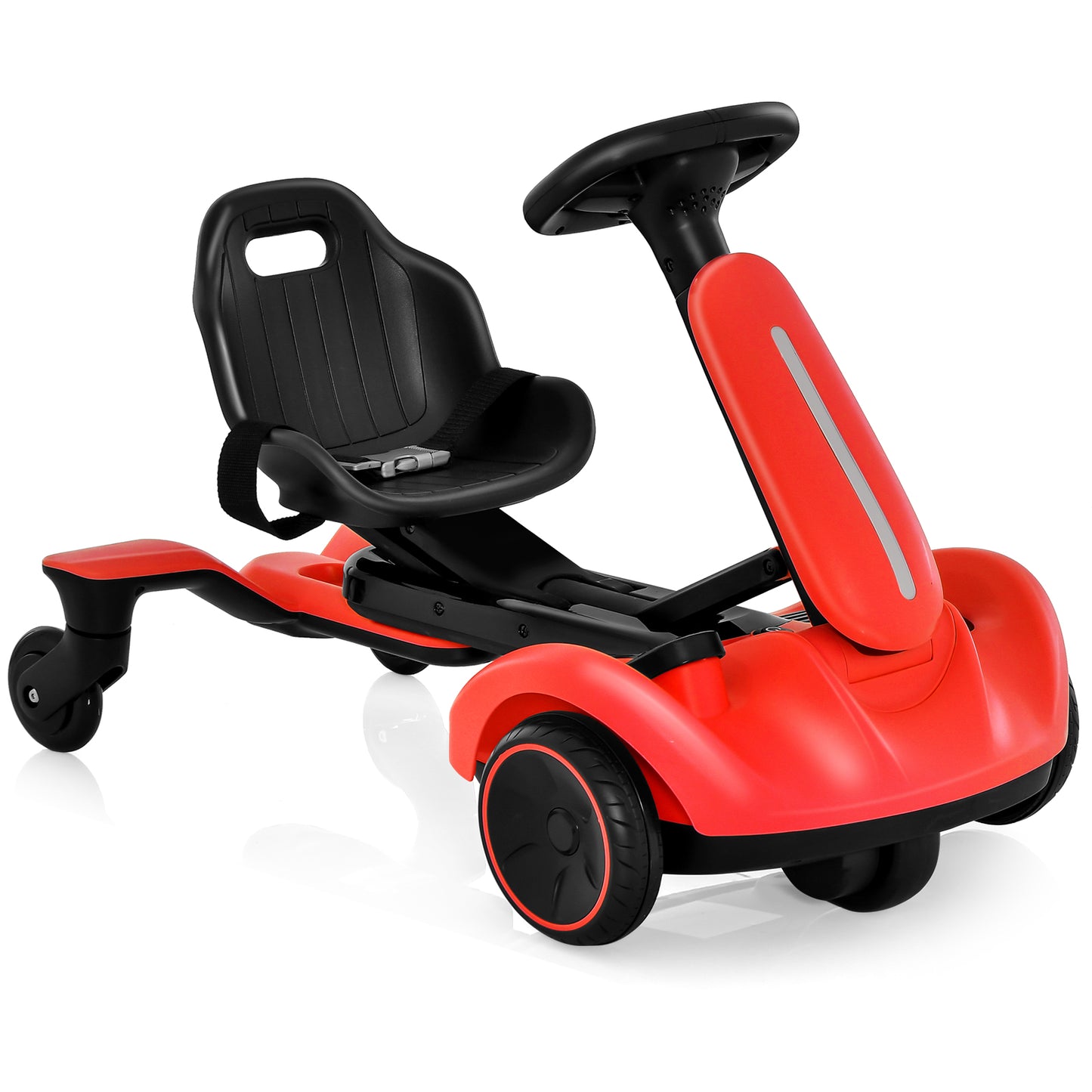 6V Kids Ride on Drift Car with 360° Spin and 2 Adjustable Heights-Pink - Red