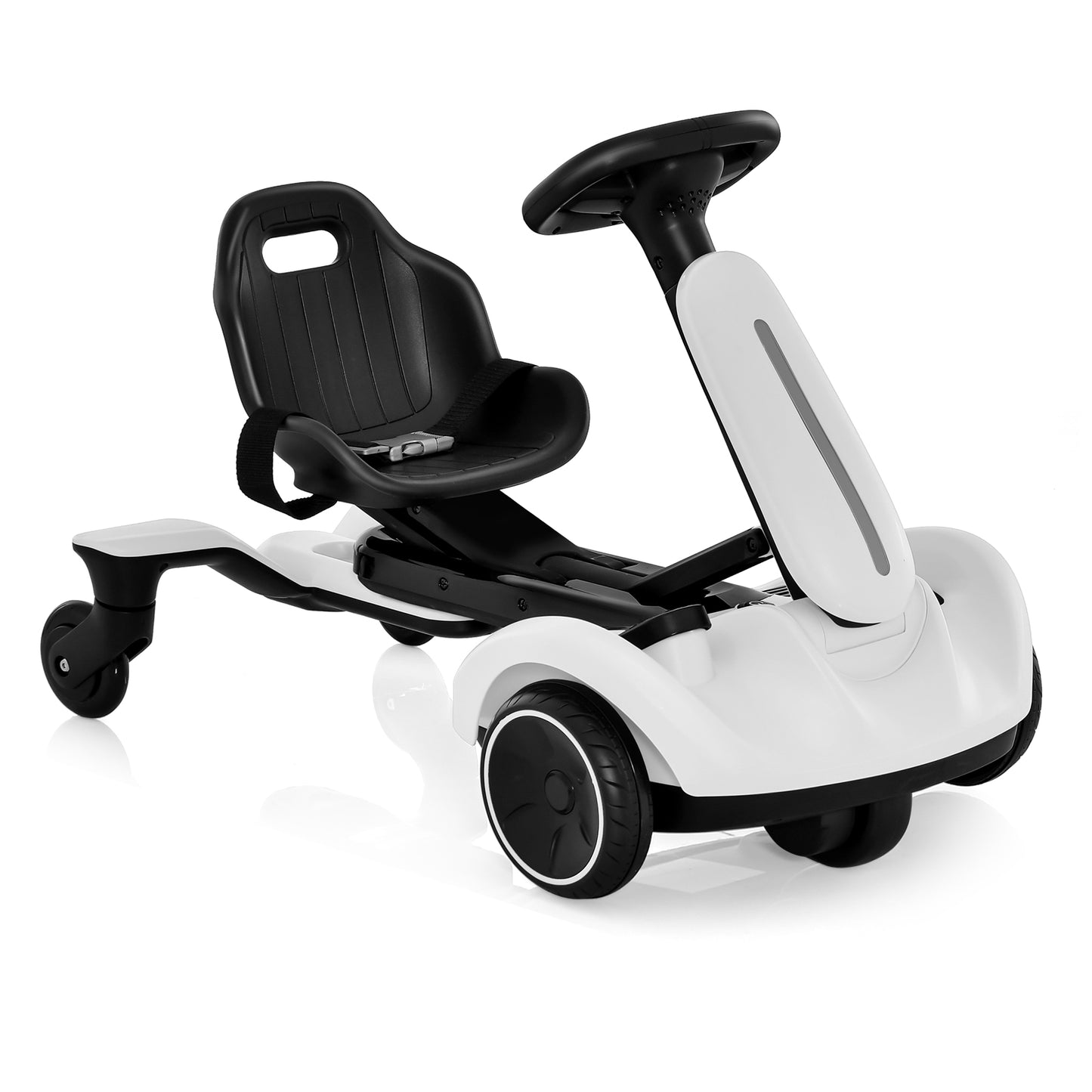 6V Kids Ride on Drift Car with 360° Spin and 2 Adjustable Heights-Pink - White