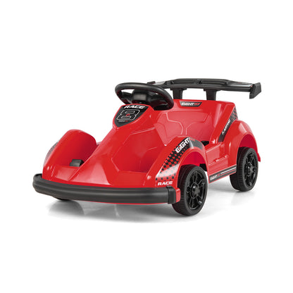 6V Kids Ride On Go Cart with Remote Control and Safety Belt-Black - Red