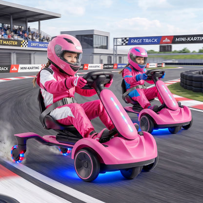 6V Kids Drift Car with Lights and Adjustable Seat
