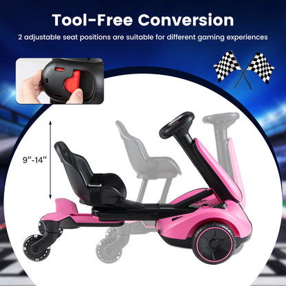 6V Kids Drift Car with Lights and Adjustable Seat