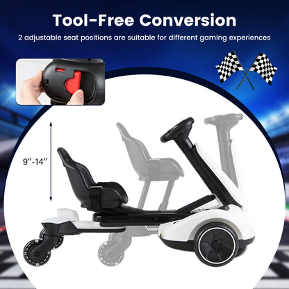 6V Kids Drift Car with Lights and Adjustable Seat
