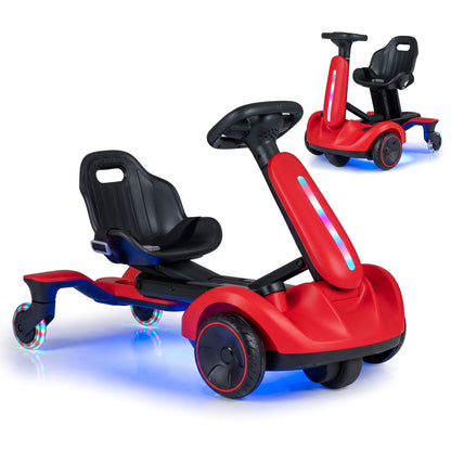 6V Kids Drift Car with Lights and Adjustable Seat