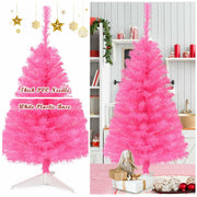 3 ft Premium Artificial Christmas Mini Tree with Stand-Pink