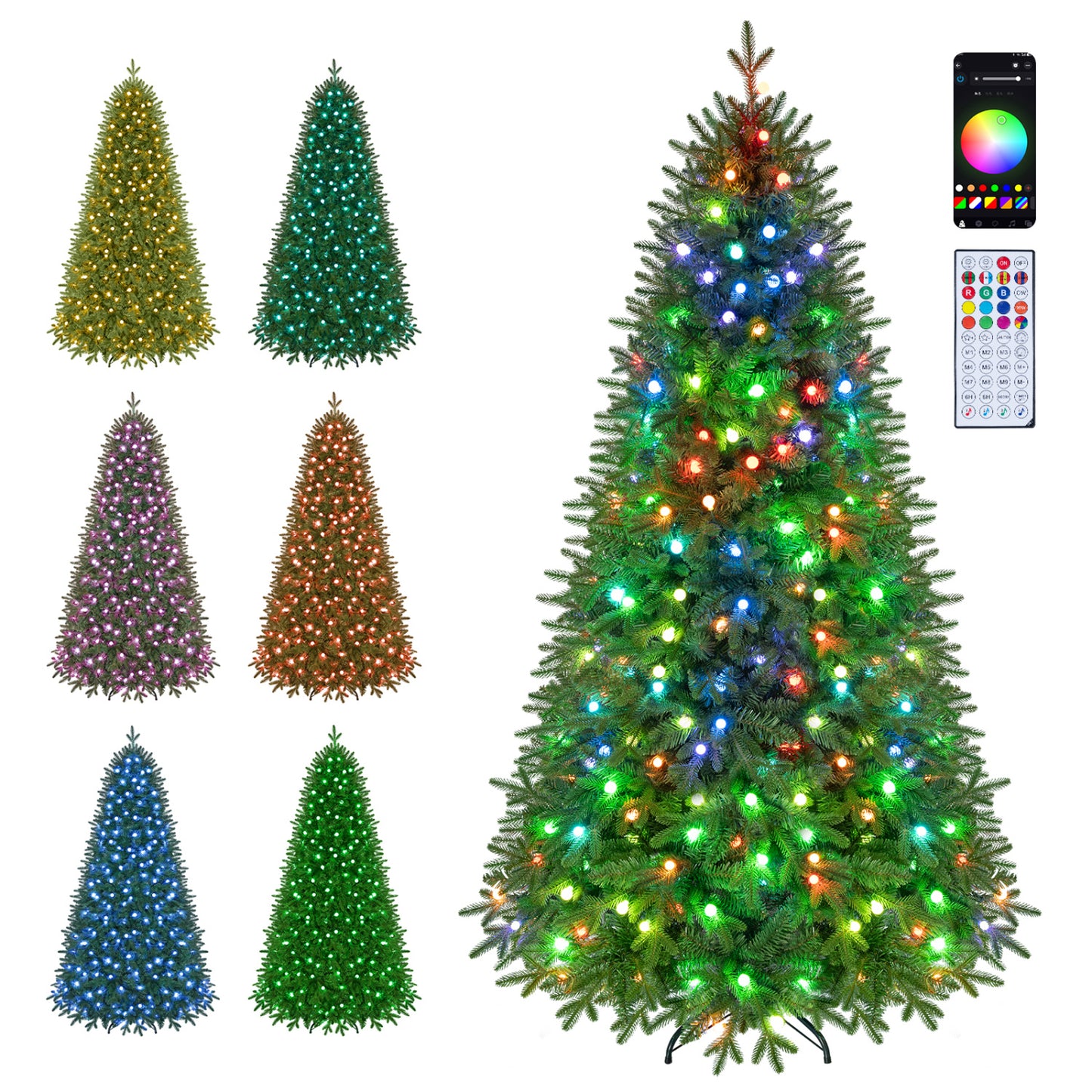 6.3 FT Pre-Lit Smart Christmas Tree with 230 RGB LED Lights