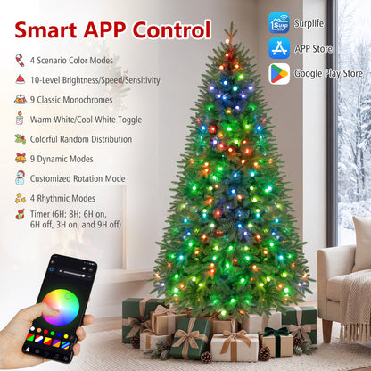 6.3 FT Pre-Lit Smart Christmas Tree with 230 RGB LED Lights
