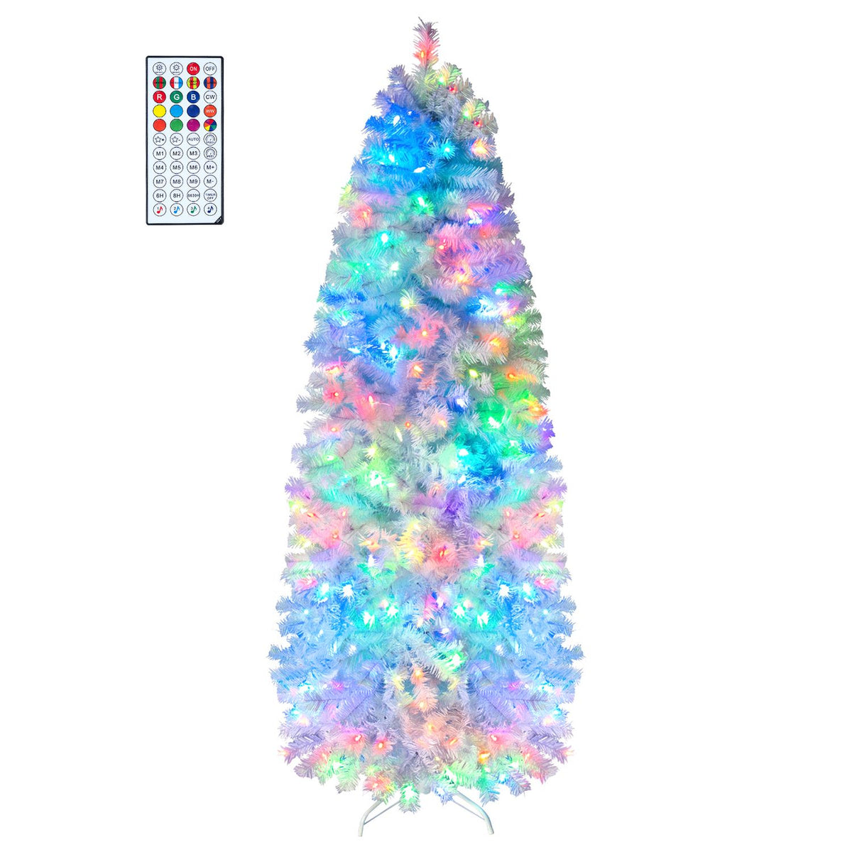 7.5 FT Smart Pencil Christmas Tree with Remote and APP