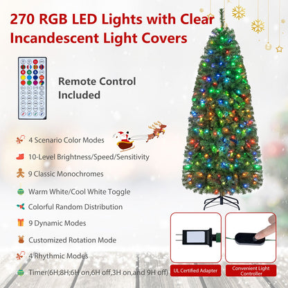 6.3 FT Smart Pencil Christmas Tree with Pre