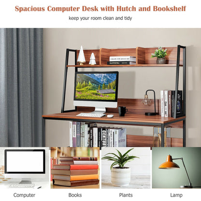47-Inch Computer Desk Writing Study Table Workstation-Coffee
