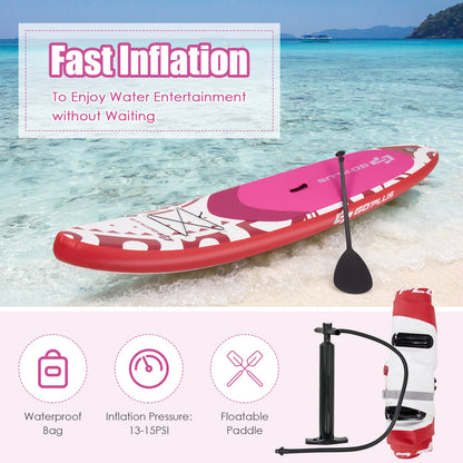10.6 Feet Inflatable Adjustable Paddle Board with Carry Bag