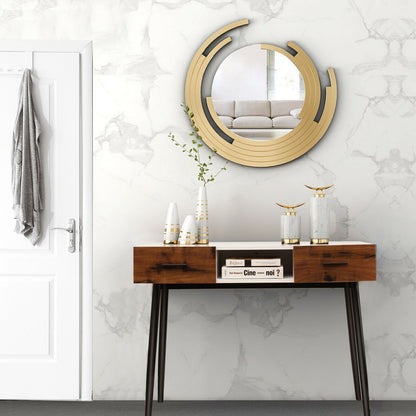 42 Inch Industrial Console Table with 2 Drawers for Entryway Hallway
